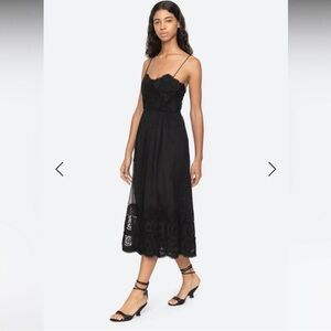 Sea New York Black Lace Midi Dress